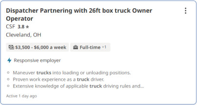 Demand for Box Truck Dispatchers